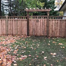 Whitfield Home Improvements: new pressure treated fence, gate and arbor