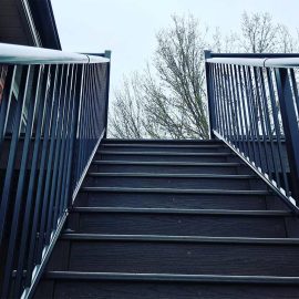 Whitfield Home Improvements: stairs to new second story walk out deck