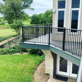 Whitfield Home Improvements: second story walk out deck & railing project completed